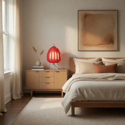 Lampe De Table Japonaise - Papier Tressé | Akolya - Lampe Azeniah