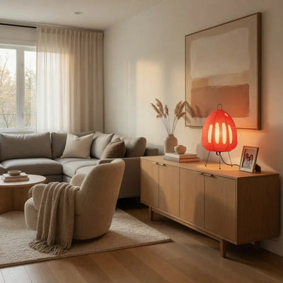 Lampe De Table Japonaise - Papier Tressé | Akolya - Lampe Azeniah