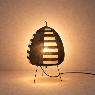 Lampe De Table Japonaise - Papier Tressé | Akolya - Lampe Azeniah