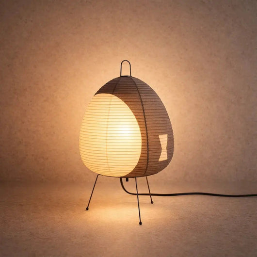 Lampe De Table Japonaise - Papier Tressé | Akolya - Lampe Azeniah