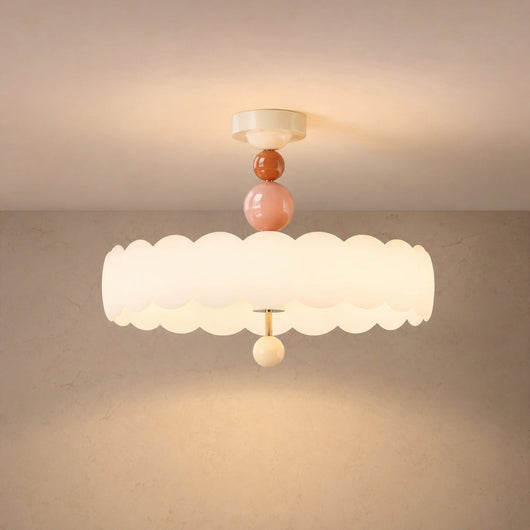 Plafonnier LED Chambre - Halo Crémeux | Nuvora