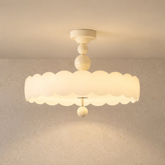 Plafonnier LED Chambre - Halo Crémeux | Nuvora
