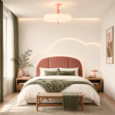 Plafonnier LED Chambre - Halo Crémeux | Nuvora