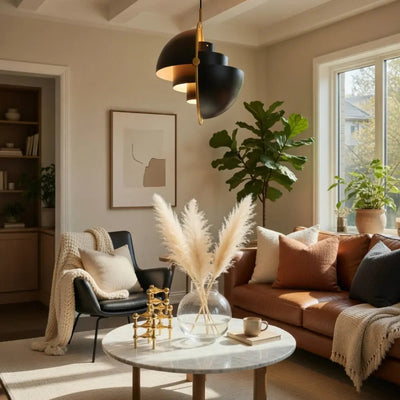 Suspension Scandinave - Cloche Polie | Lundra - Suspension luminaire Azeniah