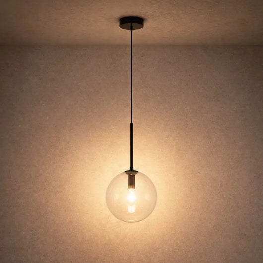 Suspension Boule En Verre - Tige Dorée | Vaelis