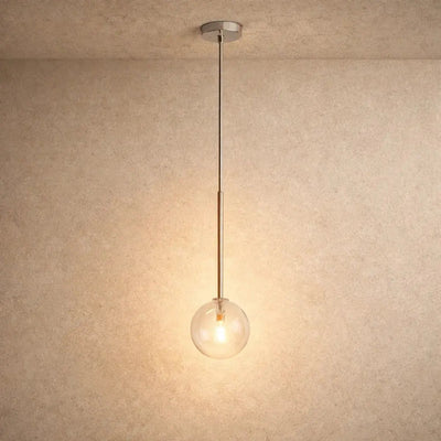 Suspension Boule En Verre - Tige Dorée | Vaelis