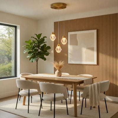 Suspension En Cristal - Éclat Taillé | Kaelyra - Suspension Luminaire Azeniah