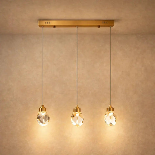 Suspension En Cristal - Éclat Taillé | Kaelyra - Suspension Luminaire Azeniah