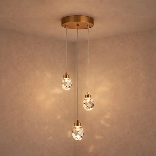 Suspension En Cristal - Éclat Taillé | Kaelyra - Suspension Luminaire Azeniah