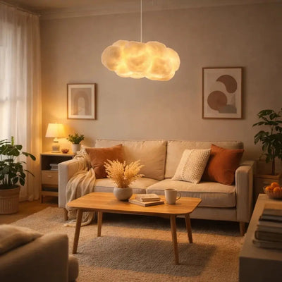 Luminaire Salle À Manger - Coton Sculpté | Nébira - Suspension luminaire Azeniah