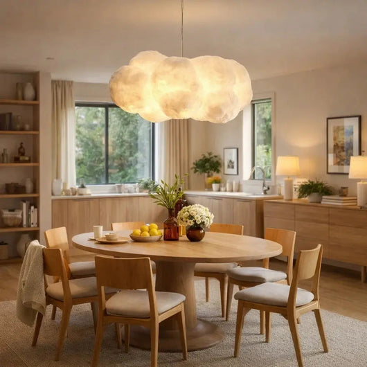 Luminaire Salle À Manger - Coton Sculpté | Nébira - Suspension luminaire Azeniah