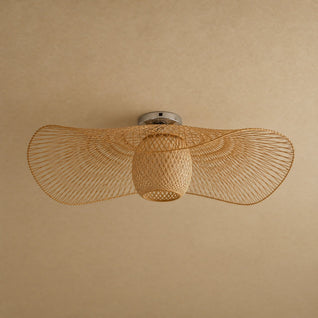 Abat-Jour Bambou Suspension Chapeau Ø 35 à 100 cm | Takonya