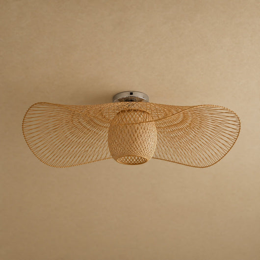 Abat-Jour Bambou Suspension Chapeau Ø 35 à 100 cm Takonya - Azeniah
