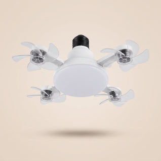 Ampoule Ventilateur E27 2 en 1 avec Lumière LED Télécommande | Nivelys