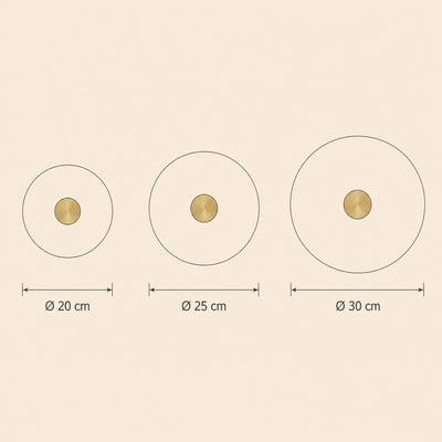 Applique Art Déco Disque de Pierre Veinée, Ø 20 à 30 cm Kivarra - Azeniah