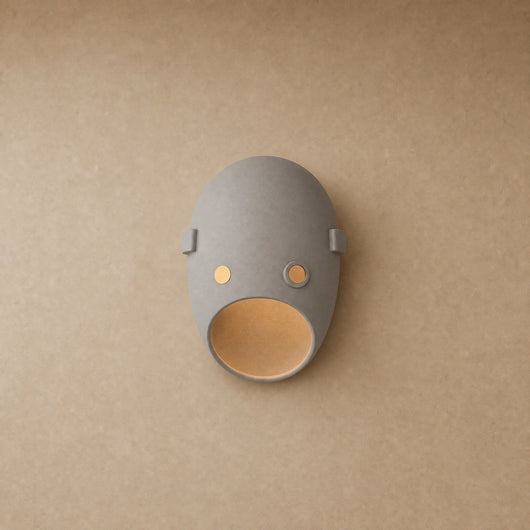 Applique Design Visage Sculpté en Résine Mate, H 22 cm Sarnova - Azeniah