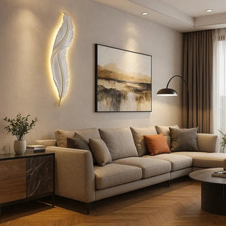 Applique Murale Intérieur - Plume Dorée | Featheria