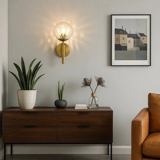 Applique Murale Intérieure - Globe Doré | Eldria