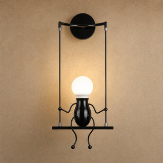 Applique Murale Noire, Silhouette sur Balançoire | Girotti