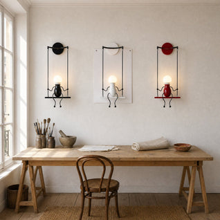 Applique Murale Noire, Silhouette sur Balançoire | Girotti