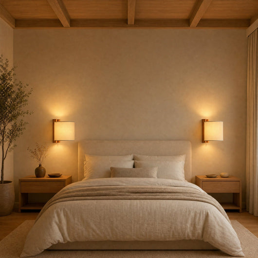 Applique Tissu et Bois Massif E14 Prête à Brancher Aldonya - Azeniah