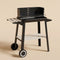 Barbecue Charbon Chariot Pare-Vent Grille Réglable 56x31 cm | Brivor