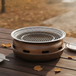 Barbecue Charbon de Table Rond - Gril Coréen Compact | Pyrlen