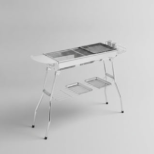 Barbecue Charbon Inox Pliant - Grand Format Portable | Flintor