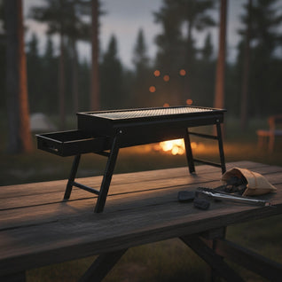 Barbecue Charbon Pliant Valise - Portable Camping Inox | Kindlo