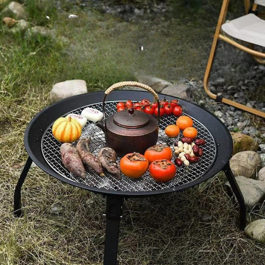 Barbecue Charbon Portable Compact - Sans Fumée sur Pieds | Caloris