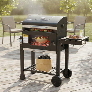 Barbecue Charbon sur Chariot 5-10 Personnes - 2 Roues | Embral