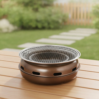 Barbecue Coréen Rond Charbon - Gril de Table Portable | Cendris