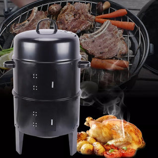 Barbecue Fumoir Charbon 3 en 1 - Fer Ø40 cm Détachable | Scorvel