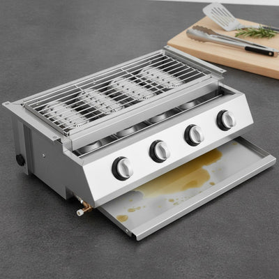Barbecue Gaz Acier Inoxydable - Table Puissante | Grillini