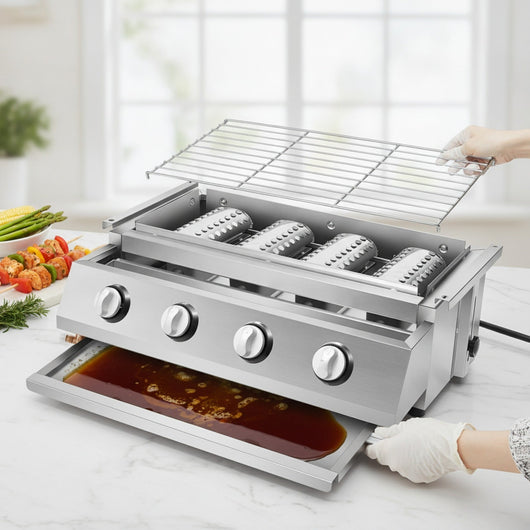 Barbecue Gaz Acier Inoxydable - Table Puissante | Grillini