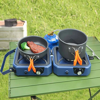 Barbecue Gaz Pliable 2 Brûleurs 2300W - Portable Camping | Vesren