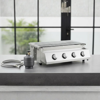 Barbecue Gaz Portable 4 Brûleurs Inox - Sans Fumée | Vulcen
