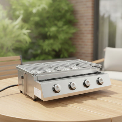 Barbecue Gaz 4 Brûleurs - Flamme Vive | Grilléo