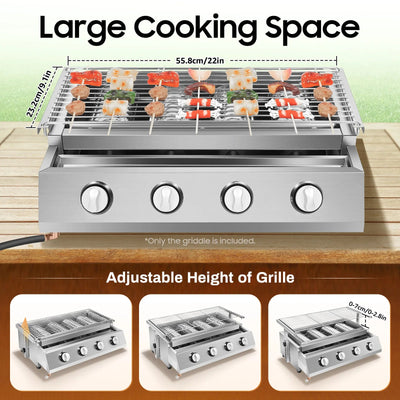 Barbecue Gaz 4 Brûleurs - Flamme Vive | Grilléo