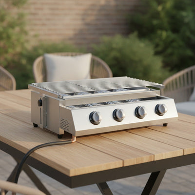 Barbecue Gaz 4 Brûleurs - Flamme Vive | Grilléo