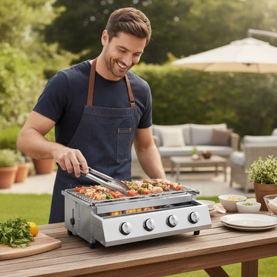 Barbecue Gaz 4 Brûleurs - Flamme Vive | Grilléo