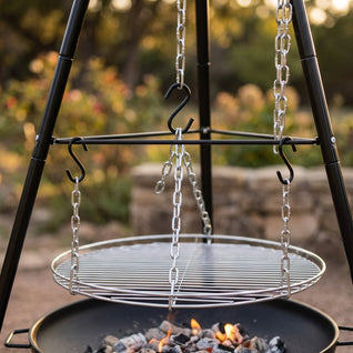 Barbecue Trépied Grille Suspendue Réglable Ø52 cm Charbon | Helvor