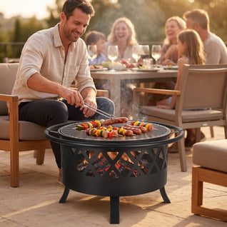 Brasero Barbecue 3 en 1 Fer Ø76/81 cm Pare-Étincelles | Fyrnel