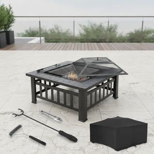 Brasero Cheminée de Jardin 81 cm - Gril & Couvercle | Brasyn