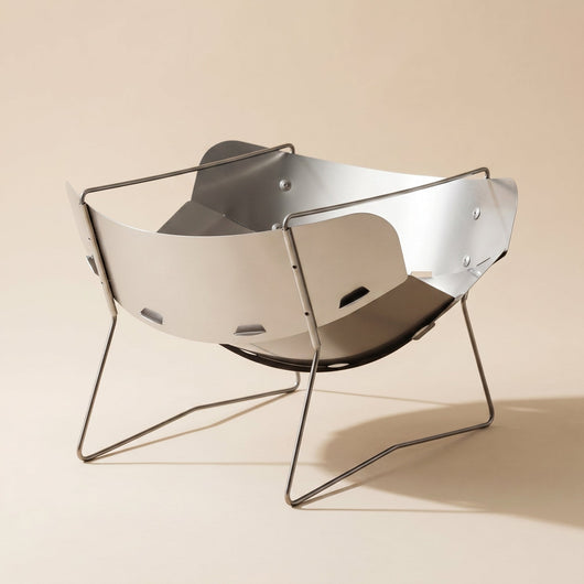 Brasero pliant ultraléger inox 304 Halvik à panneaux pétales