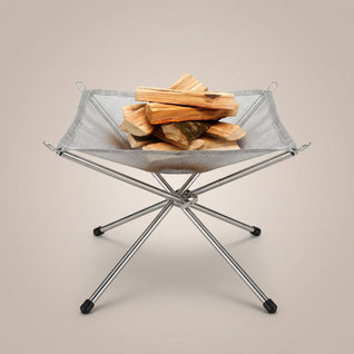 Brasero Portable Inox Grillagé - Montage Rapide Camping | Nomaris