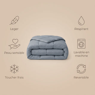 Couette d'Été Légère Matelassée, Réversible Lavable | Douvane
