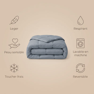 Bénéfices de la couette d'été légère matelassée : légère, respirante, lavable en machine