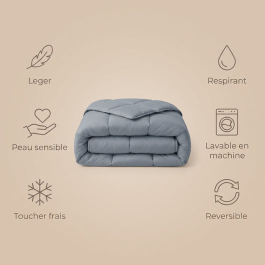 Bénéfices de la couette d'été légère matelassée : légère, respirante, lavable en machine