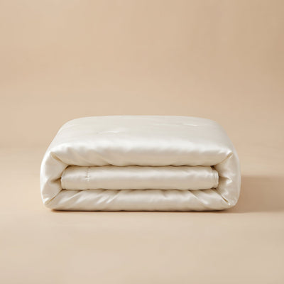 Couverture rafraîchissante Blanc Ivoire pliée, packshot